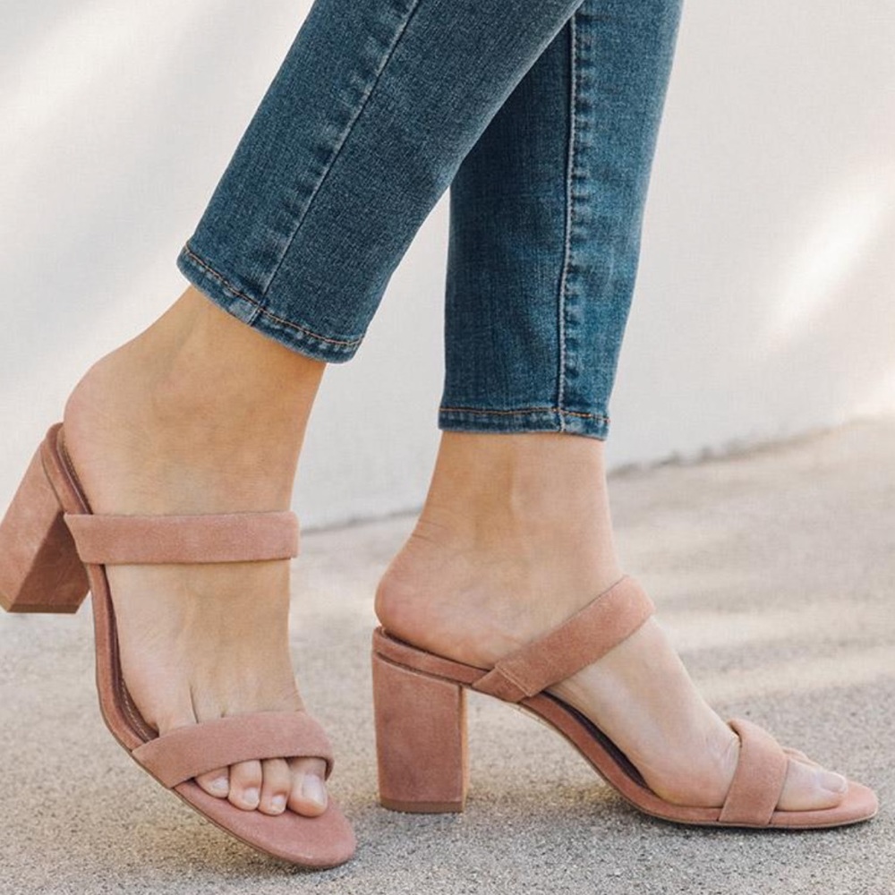 Soludos Ines Pink Suede Heel